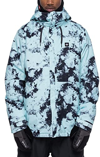 686 Herren Foundation Insulated Jacket - Thermo Schneejacke mit Kapuze - Wasser- & Wetterbeständig, Icy Blue Dazed, M