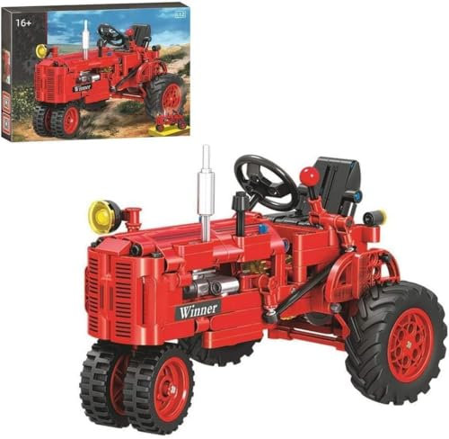 Pasyru Technik Jouet de Tracteur pour Enfants Blocs Ensemble, 302 Pièces Maquette d'Engin de Chantier, Modèle de Véhicule à Construire avec Fonctions Réalistes, Cadeau pour Garçons et Filles Dès 9 Ans