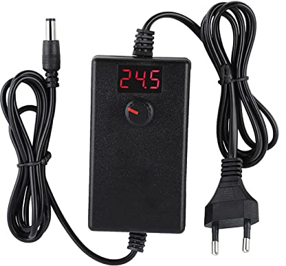 Chargeur d'alimentation 9-24V Adaptateur d'alimentation 24W 100V-240V AC à DC 24 Volt 100-1000mA Adaptateur d'alimentation réglable à intensité Variable(EU)