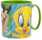 Taza infantil de plástico reutilizable para microondas de 390 ML de Looney Tunes