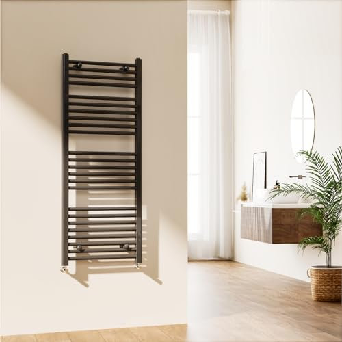 EMKE Toallero Radiador Gris Antracita - Escalera de baño Moderna Recta radiador montado en la Pared Toalla de baño radiador para Sala de Estar y Cocina 1200 x 500 mm