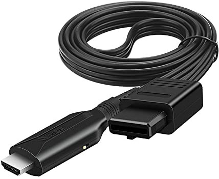 Junsi HDMI Cable, N64 to HDMI Adapter Cables HD Converter Connector Video Conversion Line 1080P/720P 1M Cord Compatible with Nintendo 64 N64/NGC/SNES, TV/Monitor