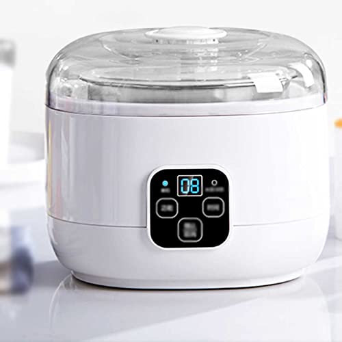 Macchina per la Produzione di Yogurt elettrica da 1 litro Macchina Automatica per Vino di Riso Natto 3 in 1 Utensili per Yogurt con Fodera in Acciaio Inossidabile per la casa 220V