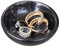 CraftsOfEgypt Plato para joyas, almacenamiento decorativo de mármol real, soporte para anillos, cuenco para llaves, decoración del hogar, regalo de boda