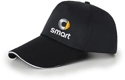 ALIEDA Baseball Cap Herren Snapback Cap für Herren Damen Unisex für Smart Fortwo Forfour 453 451 452 450 454 Baseball Caps für Herren Autofans Hüte,Black