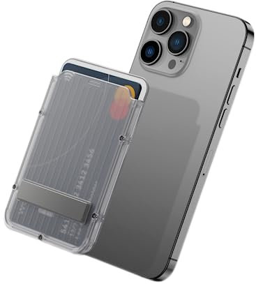 FRTMA Magnetische Brieftasche für iPhone 14 Pro Max/14 Pro/14 Plus/14/13 Pro Max/13 Pro/13/13 Mini/12 Pro/12 Pro Max/12 Mini, MagSafe Zubehör, MagSafe Brieftasche mit verstellbarem Ständer, Weiß