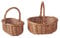 Set of 2 Natural Wicker Shopping Basket Easter Egg Hunt Wedding Flower Girl Basket Kid Role Play Kitchen Storage