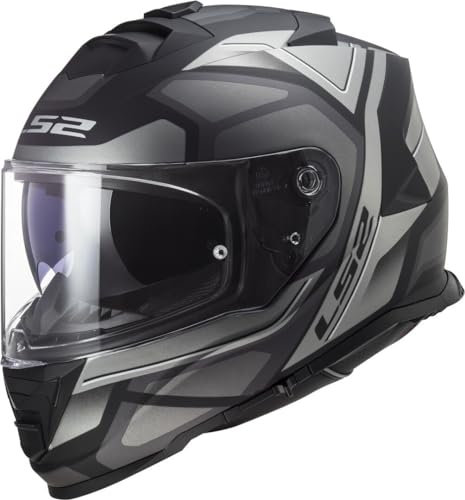 LS2, Integraler Motorradhelm STORM II FASTER Matt Titanium, M