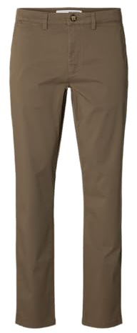 Selected Homme Herren Slh175-slim New Miles Flex Pant Noos Chinohose, Morel, 34W / 32L EU