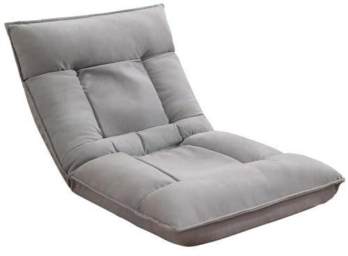 WHYATT Sofa Gaming, Sillon Lectura, Cama Acolchada, Sofá reclinable. para Tomar una Siesta, Leer y meditar(Light Gray)