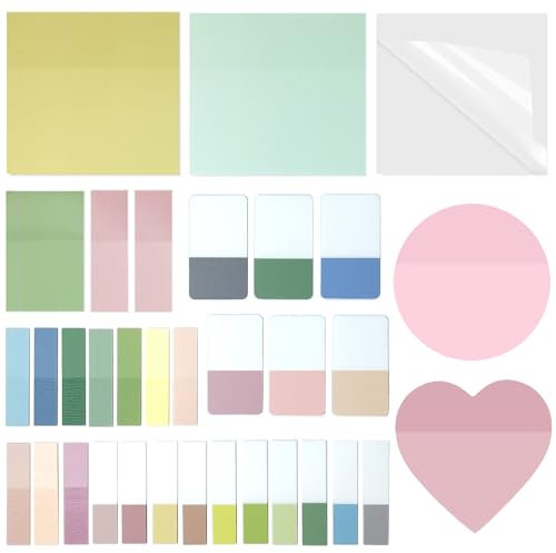920 Durchsichtige Transparente Haftnotizen Transparent Sticky Notes Pastell Transparent Set Notizzettel Schulsachen Aesthetic School Stuff Transparent for School Office Home