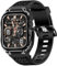 VISOOM Edelstahl Schutzhülle mit Armband Kompatibel mit Apple Watch Armband 45mm 44mm, Herren Rugged TPU Sport mit Metallschutz Bumper Case für iWatch Bands Serie 9/8/SE2/7/6/SE/5/4,Schwarz