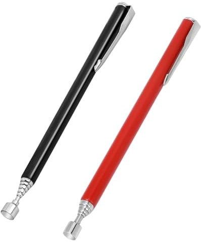 Imán telescópico, 2 unidades, acero inoxidable, barra magnética extensible, hasta 65,8 cm, herramienta de recogida magnética, elevador magnético para tornillos, tuercas, llaves, piezas de metal