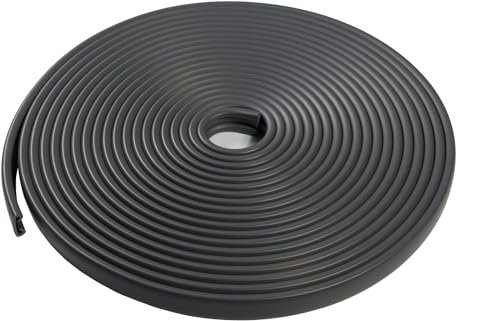 Quest Hochwertiger PVC-Handlauf für Treppen und Geländer 40x8mm – Rolle (Dunkelgrau, 10m)