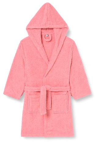 Playshoes Unisex Kinder Frottee-Bademantel Morgenmantel, Koralle, 122/128