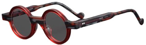 EYPKPL Leichte Brillengestelle, Acetat-Brillengestelle, runde Brillengestelle mit klaren Gläsern, Brillen für Damen und Herren