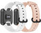 Amzpas 2 Pièces Sport Bracelet pour Redmi Watch Lite/Xiaomi Mi Watch Lite, Colorée Silicone Souple Bracelet Compatible avec Redmi Watch Lite/Xiaomi Mi Watch Lite, Blanc+Rose