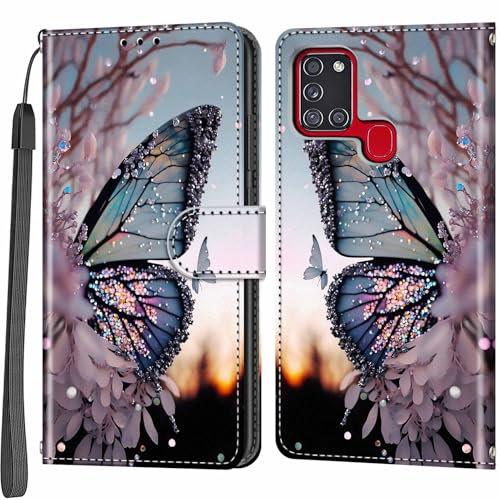 Wallet Case for Samsung Galaxy A21s, Premium Leather Flip Phone Case Cover with Magnetic Closure Compatible Samsung Galaxy A21s