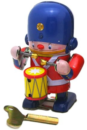 Blech-Aufzieh-Roboter Im Vintage-Stil – Blechroboter, Retro-Uhrwerk-Roboterspielzeug | Interessantes Aufziehspielzeug Aus Eisen | Desktop-Dekoration | Developmental Toys Roboter-Gefälligkeiten, Tromme