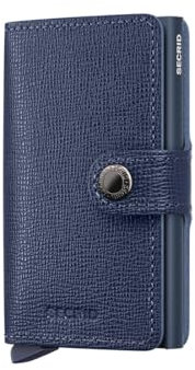 Secrid MC Crisple Mini portefeuille Bleu marine Taille S, bleu, S, porte-cartes de crédit mince