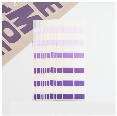 Rockreyoa Transparent Haftnotizen Selbstklebend Haftstreifen 3 Größen Index-Tabs Beschreibbare Page Marker Note Flags für Bücher Notebooks Datei-Klassifizierung Farbverlauf Lila 120 Stück 2 Packs