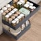 Pameil Pull out Cabinet Organiser, Slide out Drawers for Kitchen Cabinets, no Drill Adjustable Drawers, pull out Kitchen Storage,Cupboard Organiser that Requires no Drilling and Nailing (Dark gray)