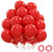 Luftballons Rot, 52 Stück Rote Luftballons Geburtstag, Helium Ballons Geburtstag Rot, Rote Ballons Red Balloons Mit Band Hochzeit Party Deko, 12 Zoll Latexballons Geburtstagsdeko Rosa