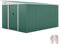 Outsunny Casetta da Giardino 8.9m² in Acciaio Zincato con 2 Prese d'Aria, Capanno Porta Attrezzi con Tetto Inclinato, Doppie Porte Scorrevoli Bloccabili e Guanti, 280x345x169/201cm, Verde