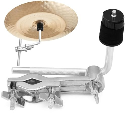 Braccio di prolunga per piatti in metallo con asta a L e morsetto, accessorio regolabile per batteria a sgancio rapido