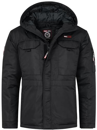 Rock Creek Winterjacke Herren mit Kapuze H-400 | Warm gefütterter Kurzmantel, robuste Outdoor-Bekleidung für Männer, kalte Tage, Alltag und Freizeit
