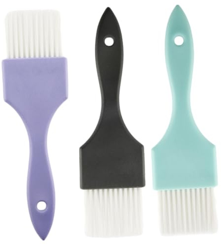 HAMPPLIES 3 Stück Teiliges Haarfärbe Professionellen Nylonbürsten Flexibler Anwendung für Präzises Färben Ergonomische Soft touch griffe für Salon und DIY haarfärbung Zuhause