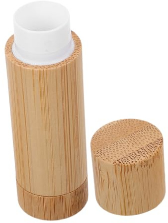 Zerodeko Natürliche Bambus Lippenbalsam Tube Nachfüllbar Nachhaltig Leicht Tragbar Umweltfreundlich Für Frauen DIY Kosmetik Behälter Lippenpflege Lippenstifthülse