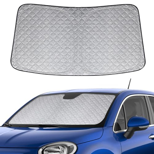 Opaltool Parasol Coche Delantero Plegable para Fiat 500X 2015-2026 | Bloquea los Rayos Solar UV, Accesorios para Ventanas y Interior del Coche