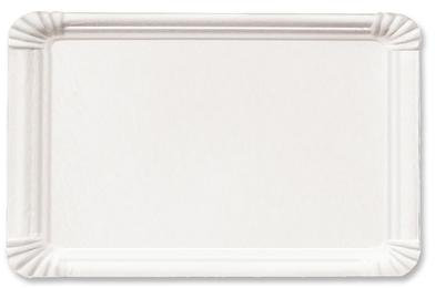 HDmirrorR 1000 Pappteller 13 x 20 cm eckig weiß