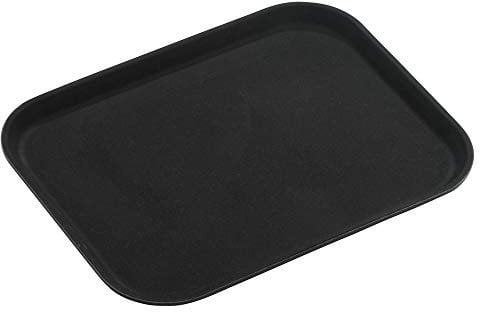 Tuffgrip Bandeja de plástico para Servir Alimentos y Bebidas, Negro, 35x25cm
