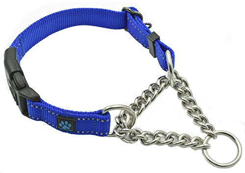 Max and Neo Martingalhalsband aus Edelstahl, Größe L, blau