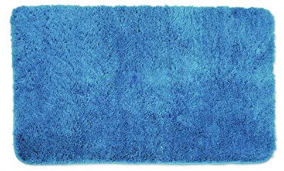 WohnDirect Badezimmerteppich groß Hellblau - Badematte rutschfest 60 x 100 cm - Badteppich Set, waschbar