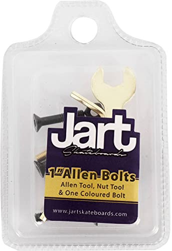 Jart Bolts & Nuts 1 Zoll Allen Blister Pack Skateboard, Erwachsene, Unisex, Mehrfarbig (Mehrfarbig)