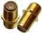 1STec 2 x Gold Plated Digital TV Coupler with Screw On Threads F-Connector Threaded Type Male Cable Lead Joiner or Gender Changer Satellite Dish or Virgin Media Freesat Roof Top Antenna Aerial Wires