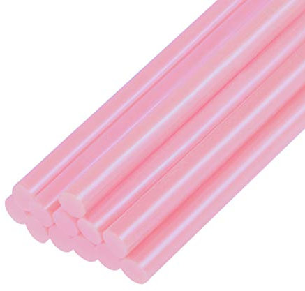 sourcing map Mini Hot Glue Sticks for Glue Gun 7mm x 100mm Pink 12pcs