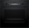 Bosch HRA574BB0 Serie 4, Horno con vapor empotrable, pirólisis: limpieza del horno sin esfuerzo, pantalla LED roja, 10 programas, negro, 60 x 60 cm