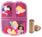 OM SUPPLIES Princess - Lonchera reutilizable con 3 compartimentos múltiples, para niños, escuela, incluye juego de 12 lápices de tamaño medio (princesa)