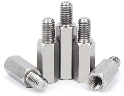 BOUACOUA Macho Hembra Hexagonal Espaciador Separador Tornillo Tuerca Roscada Pilar PCB Placa Base Separadores M3x20+6mm (10 pcs)