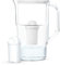 Wessper Carafe Filtrante pour Eau 2,8L | Remplacement de cartouche Aquaphor Standard, Brita Classic, Dafi Classic, Réduction du Calcaire | Carafe Filtrante + Filtre Eau, Blanc