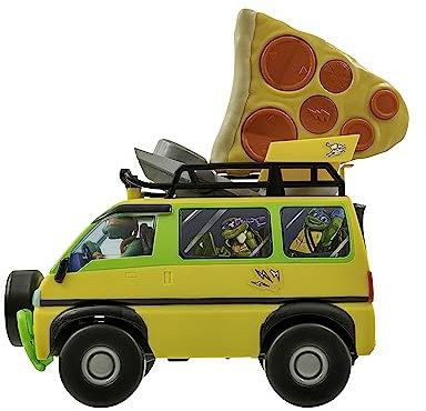 Teenage Mutant Ninja Turtles | Ferngesteuerter Teenage Mutant Ninja Turtles Pizza Blaster, Filmedition - 2,4GHz Ninja Turtles Pizza Van mit Pizza-Werf-Funktion - Spielzeuge und Geschenke ab 5 Jahre
