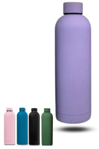 Bouteille d'eau isotherme pour femme et homme 750ml, Gourde sans BPA, garde le liquide chaud 12h et le froid 24h. Convient pour le sport, gym, randonnée (Violet)