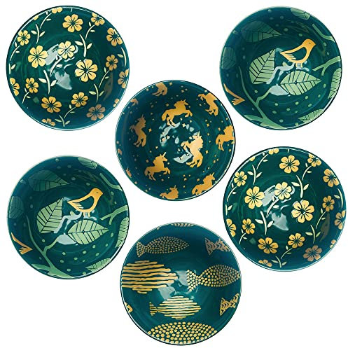 Kithing Keramikschale, Eisschale, Reisschale, Keramik, 6er-Set, 284 ml, für Dessert, Müsli (c-11,4 cm)