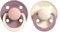 Rebael Fashion Schnuller | 2er-Pack | Naturkautschuk/Latex | Hergestellt in Dänemark | BPA-Frei | Sauger in Kirschform | Misty Soft Mouse/Frosty Pearly Rhino, Größe 2 (6+ Monate)
