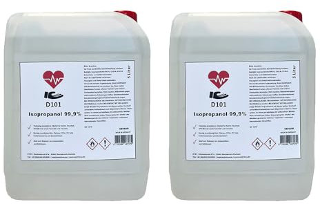 D101 2 x 5L Isopropanol Isopropylalkohol 99,9% IPA 2-Propanol Fettlöser Entfetter Reinigungsalkohol