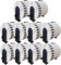 Double Dragon 10 Rollen DK-22205 Endlospapier Etiketten, 62mm x 30,48m, für Brother QL Drucker (QL-800/810W/820NWB/500/550/570/650TD/700/710W/720NW/1050/1060N), inkl. 10 Halterungen